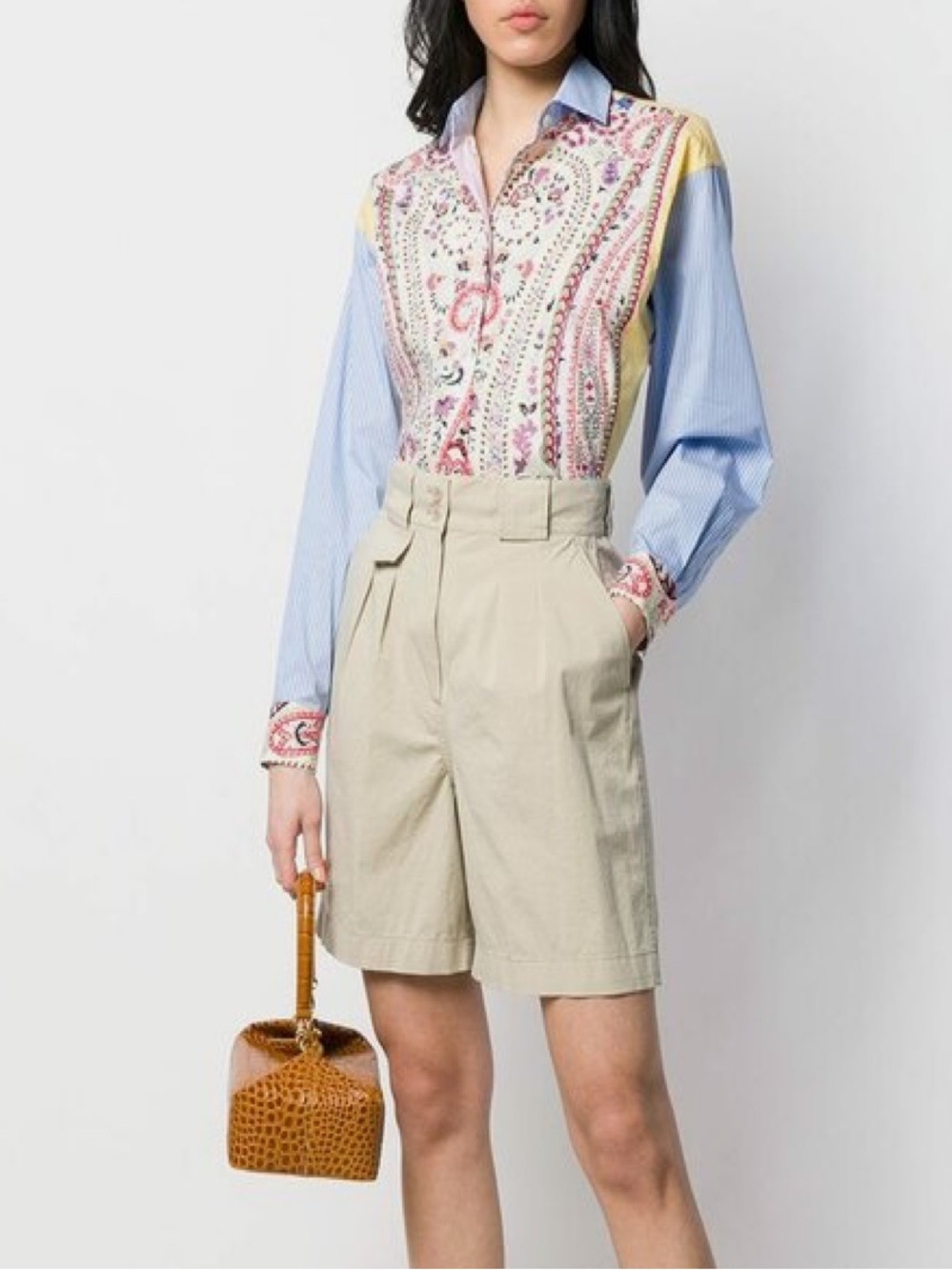 Etro Woodstock Paisley and Stripe shirt 
Size 40